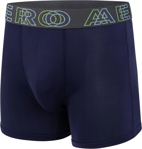 Vista 4 de AEROPOSTALE Calzoncillos tipo bóxer para hombre, paquete de 4 calzoncillos de poliéster y elastano