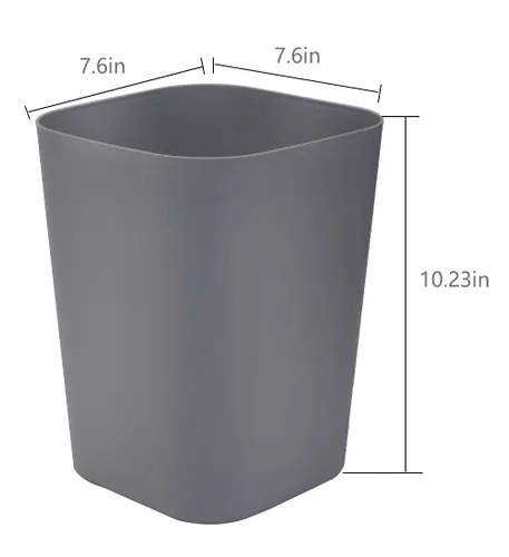 Vista 2 de Cubo de basura pequeño de 2 galones, cubo de basura cuadrado para baño, dormitorio, cocina, encimera debajo del fregadero