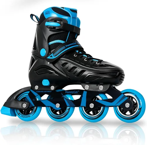 Vista 8 de MammyGol - Patines en línea ajustables para adultos, patines seguros y duraderos con ruedas gigantes, patines profesionales de alto rendimiento