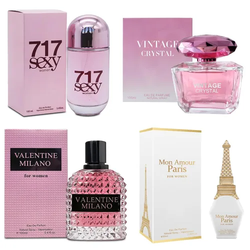 Vista 18 de A CENTER Juego de perfume de 4 piezas para mujer, set de regalo