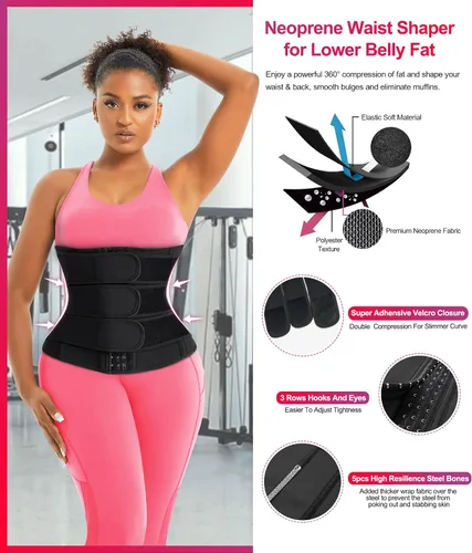 Vista 4 de TrainingGirl - Cinturón para entrenamiento de cintura para mujer