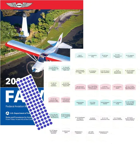 Vista 7 de Kit de bricolaje 2027 ASA FAR/AIM Book + 75 pestañas para instructor de vuelo certificado - Kit CFI (clásico)