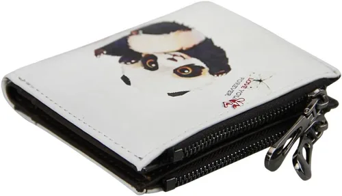 Vista 5 de Cartera plegable de piel sintética para mujeres y niñas, Panda