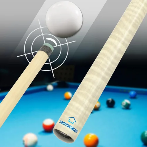 Vista 4 de HomeSeason Jump Break Stick Canadian Maple Cue Stick, 10.5oz 42-Inches Pool Cue Suitable for Children, 13.5mm Tip, Quick Release Joint HS-T01-A