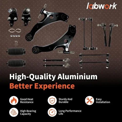 Vista 3 de labwork Kit de suspensión delantera de 14 piezas de reemplazo de brazos de control para Toyota Camry 2007-2011