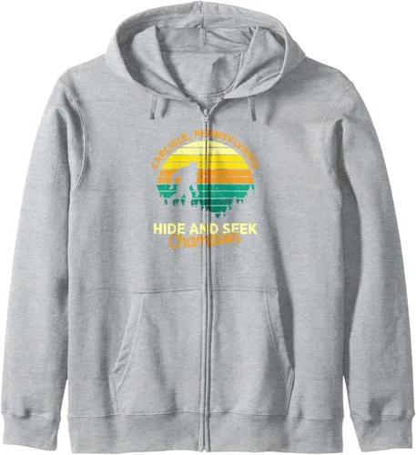 Vista 3 de Retro Carlisle, Pennsylvania - Sudadera con capucha con cremallera