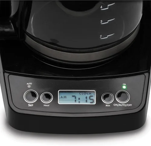 Vista 3 de Capresso Mini cafetera de goteo de 5 tazas, negro y acero inoxidable