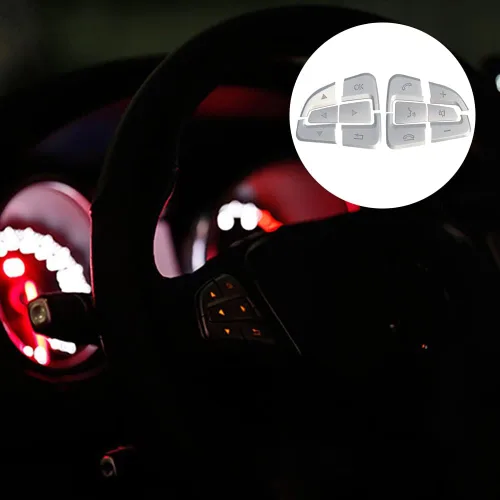 Vista 4 de Riloer Kit de decoración para el interior del automóvil compatible con Mercedes Benz GLA CLA GLS GLE CLS SL A B estilo flecha