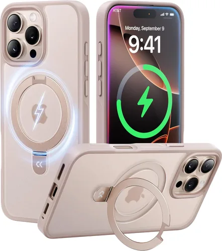 Vista 28 de CASEKOO - Funda diseñada para iPhone 14 Pro con soporte magnético invisible [protección contra caídas de grado militar] [compatible con MagSafe]
