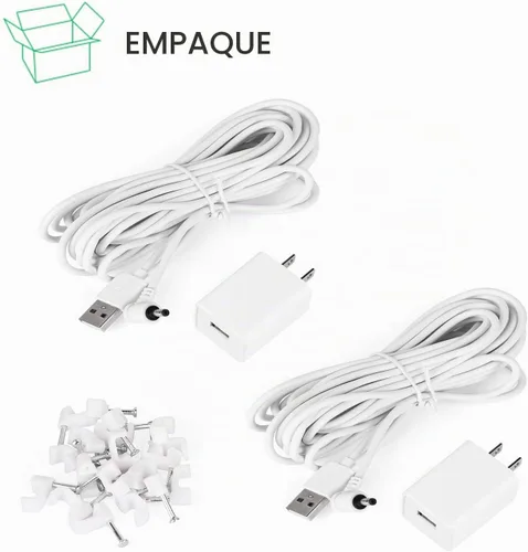 Vista 7 de Paquete de 2 adaptadores de corriente para batería de cámara Stick Up (3ª generación), con cable resistente a la intemperie para exteriores de 30
