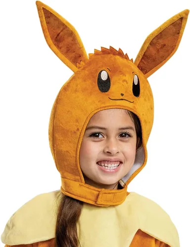 Vista 3 de Disguise Disfraz de Eevee para niños, disfraz oficial de Pokemon con capucha