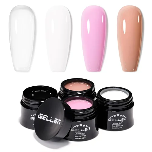 Vista 9 de GELLEN Gel constructor para uñas - Gel duro 10 en 1 para esculpir la Azul Amarillo Rojo Verde