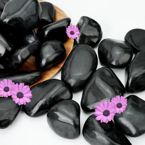 Vista 17 de NUPICK Rocas de grava de 10 libras, guijarros pulidos de 0.5 a 0.7 pulgadas para plantas, pecera, jarrón transparente y más, piedras negras