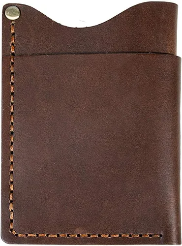 Vista 3 de Funda de cuero EDC para bolsillo de hombre, funda hecha a mano, funda para cuchillo, cartera Handmade Leather, Everyday Carry, Sheath Knife Pouch