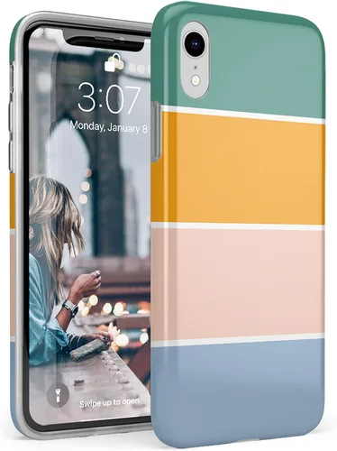 Vista 43 de Carcasa Casely para iPhone XR *Solo Buenas Vibraciones* Impresión de Festival Diseño Clásico Ultradelgado