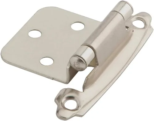 Vista 6 de Silverline 6 pares de bisagras de gabinete de cierre automático, para puerta de cocina con superposición variable, níquel satinado cepillado