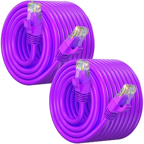 Vista 61 de Maximm Cable Ethernet Cat6, color negro (paquete de 2), cable UTP de 10 Gbps 550 MHz
