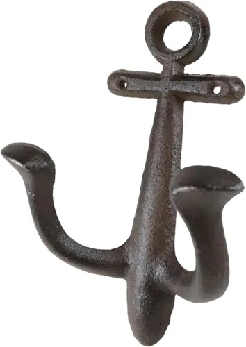 Vista 6 de Ebros Gift Anclaje de hierro fundido de 8.25 pulgadas de alto, clásico, rústico, vintage, marítimo, marinero, náutico, océano, barco, anclaje, 2