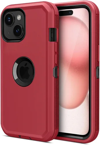 Vista 20 de Jiunai Funda para iPhone 14 Plus a Prueba de Golpes Antipolvo Protección de Servicio Pesado Protectora Antiarañazos de Doble Capa Resistente Rugosa