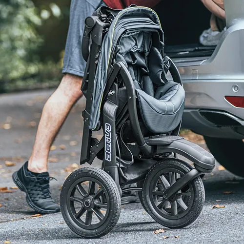 Vista 11 de Chicco Activ3 - Cochecito para correr y asiento de coche, sistema de viaje Solar/Grey, infant car seat and stroller combo, foam-filled tires, UPF