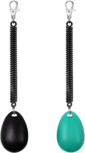 Vista 2 de OYEFLY Clicker de entrenamiento para perros con correa de muñeca, duradero, ligero, fácil de usar, para entrenamiento de mascotas para gatos