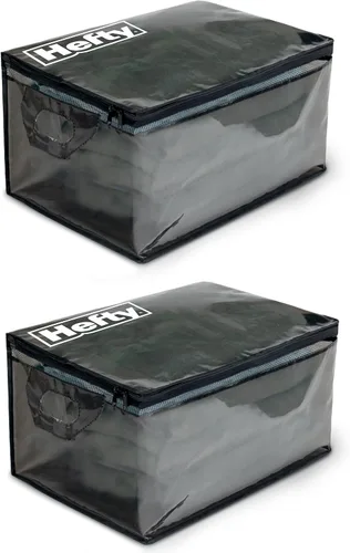 Vista 10 de Bolsa de mudanza Hefty – Mochila extragrande con doble cremallera – Resistente, resistente al agua, plegable, reutilizable para embalaje