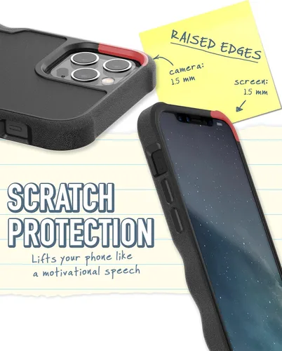 Vista 4 de Smartish Funda para iPhone 12 Pro Max Armor - Gripzilla [resistente + protectora] Funda de agarre delgada y resistente - Black Tie Affair