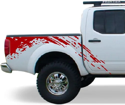Vista 8 de Adhesivo adhesivo de vinilo para cama de lodo compatible con Nissan Frontier Navara 2004-Present (negro)