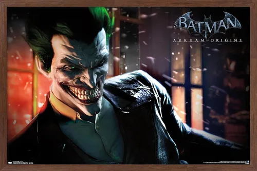 Vista 10 de Trends International DC Comics - Póster de pared de Arkham Origins de Arkham Origins, 14.725 x 22.375 pulgadas, versión enmarcada de madera