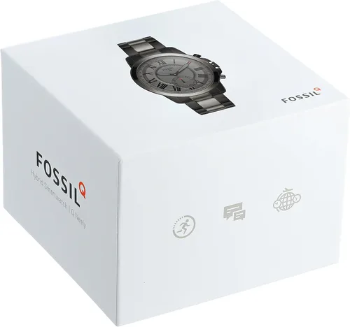 Vista 8 de Fossil Reloj inteligente híbrido Q Grant humo acero inoxidable, talla única , Gris humo