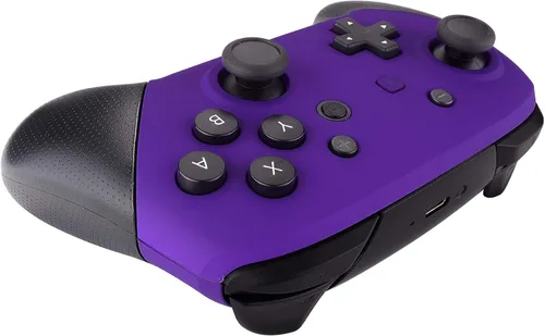 Vista 9 de eXtremeRate Purple Faceplate and Backplate for Nintendo Switch Pro Controller, Soft Touch DIY Replacement Shell Housing Case for Nintendo Switch Pro