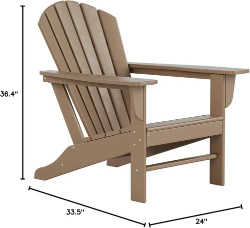 Vista 28 de WestinTrends Dylan - Silla Adirondack para exteriores (juego de 2), color blanco