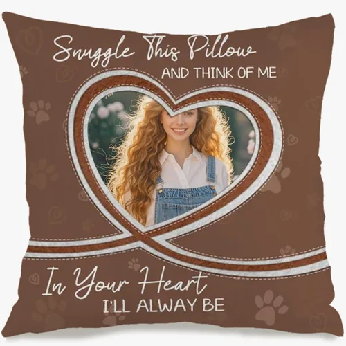 Vista 8 de Personalized Quote Pillow Case with one Photo and Your Added Words Building a Unique Decorative Cushion Suitable for Heartfelt Gift Sharing