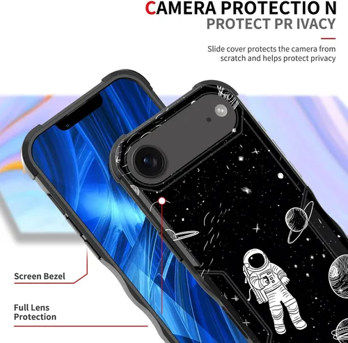 Vista 2 de Funda para iPhone Air, [doble capa] [protección contra caídas de grado militar de 10 pies] Funda resistente a prueba de golpes para iPhone Air
