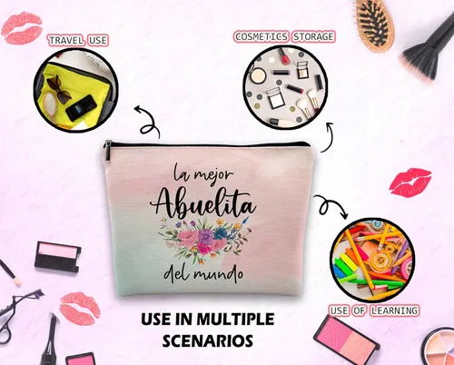 Vista 4 de Bolsa de maquillaje importante de la abuela de las cosas del maquillaje, bolso del viaje del maquillaje de la abuela de la abuela, Color-3Color-3)