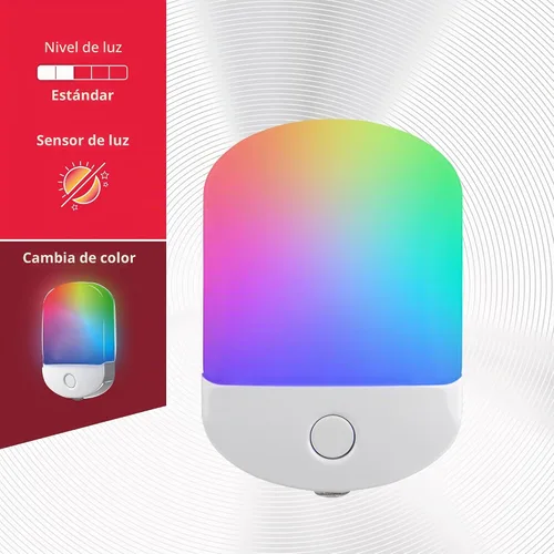 Vista 2 de Energizer - Luz nocturna LED que cambia de color, rojo, verde, azul, morado