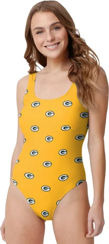 Vista 12 de FOCO Traje de baño de una pieza con logotipo del equipo de la NFL para mujer