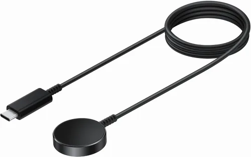 Vista 2 de Cargador inalámbrico rápido oficial Samsung Galaxy Watch (USB-C) - Negro (EP-OR900BBEGWW)