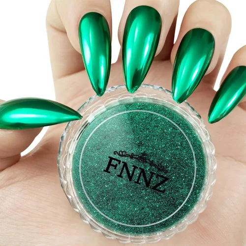 Vista 12 de FNNZ Polvo de uñas cromado, pigmento metálico de polvo de uñas efecto espejo de alta calidad, arte de uñas, polvo con purpurina para San Valentín