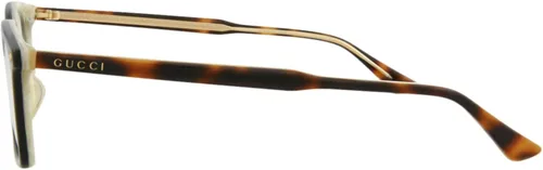 Vista 3 de Gucci Lentes unisex de diseño transparente Havana