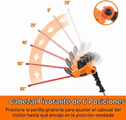 Vista 4 de GARCARE - Cortasetos eléctrico con cable con barra de extensión de 18 pulgadas