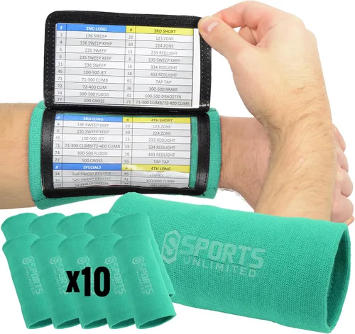 Vista 59 de Sports Unlimited Banda Instructora Triple para Adultos, Muñequeras de Fútbol para Jugadas, Muñequeras de Béisbol, Bandas de Brazo QB