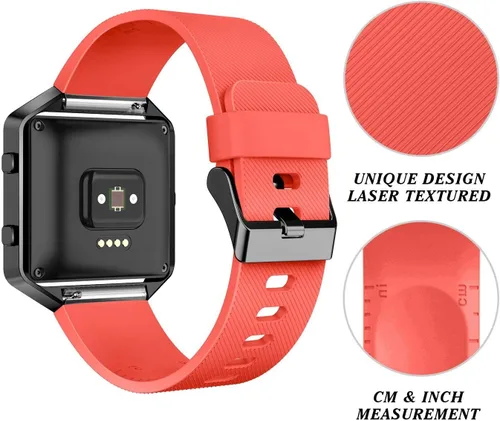 Vista 3 de Correa con marco para reloj Fitbit Blaze de LEEFOX, edición especial, correa de silicón, unisex, S G-10pack Classic+1 Marco Negro