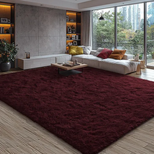 Vista 154 de EVOIONOS Alfombra Redonda Negra para Dormitorio, 4x4 Pies Alfombra de Área Circular Suave y Esponjosa para Sala de Estar, Alfombra Circular de Felpa