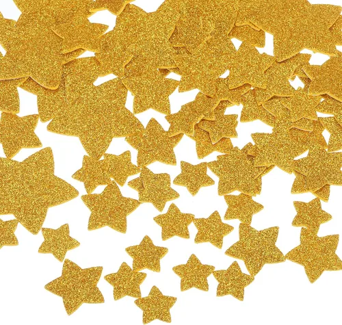 Vista 11 de MECCANIXITY 76 calcomanías de espuma con purpurina, 3 tamaños, autoadhesivas, con forma de estrella, para suministros de manualidades, bricolaje