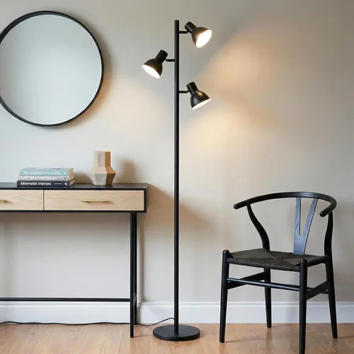 Vista 5 de Brightech Ethan - Lámpara de pie regulable para lectura de dormitorio y decoración de sala de estar, moderna lámpara LED de árbol alto para oficinas