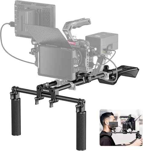 Vista 11 de NEEWER SR004 - Kit universal de aparejo de hombro de 16 pulgadas/40 cm Sistema de soporte estabilizador de cámara para videocámara DSLR
