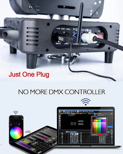 Vista 5 de Pknight Controlador inalámbrico DMX, transceptor compacto con conectividad Wi-Fi, compatible con Artnet y sACN