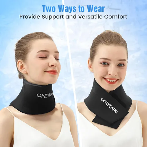 Vista 5 de ONLYCARE Gel de envoltura de hielo para el cuello – Paquetes de hielo mejorados para cuello reutilizable, compresa caliente y fría, alivio