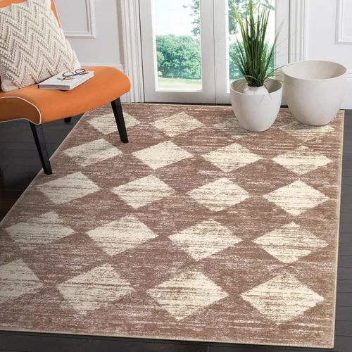 Vista 24 de Lahome - Tapete con diseño de entramado marroquí, a cuadros, pequeño, suave y antideslizante, moderno, resistente a las manchas, para puerta Negro